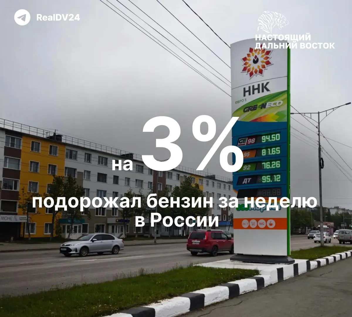 По данным Росстата, за неделю топливо подорожало на 3% — самый сильный недельный рост за 20 лет. За три недели июня цены выросли на 5%, с начала года АИ‑92 прибавил около 10%.